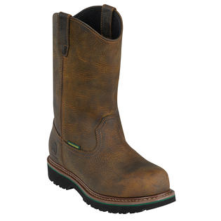 John Deere Work Boots Mens Leather Waterproof Steel Toe Oak JD4382 John Deere Work Boots Mens Leather Waterproof Steel Toe Oak JD4382
