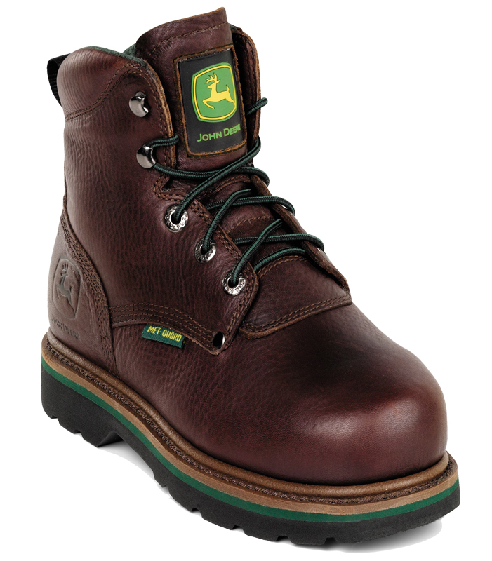 John Deere Work Boots Mens Steel Toe MET Lacer Dark Brown JD6373 John Deere Work Boots Mens Steel Toe MET Lacer Dark Brown JD6373