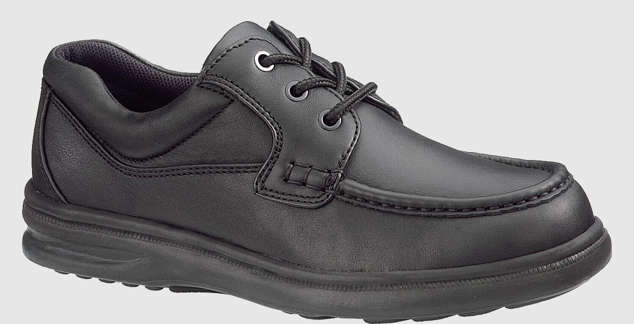 Hush Puppies Men's Hush Puppies Gus Lightweight Oxford Black Leather Lace Up H18770 Wide (EE) Hush Puppies Men's Hush Puppies Gus Lightweight Oxford Black Leather Lace Up H18770 Wide (EE)
