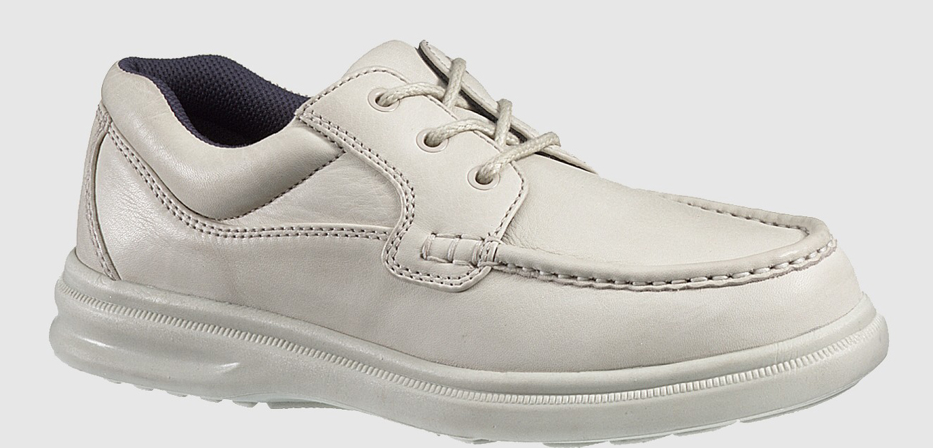 Hush Puppies Men's Hush Puppies Gus Lightweight Oxford White Leather Lace Up H18773 Wide (EE) Hush Puppies Men's Hush Puppies Gus Lightweight Oxford White Leather Lace Up H18773 Wide (EE)