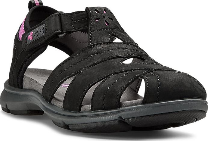 ARAVON Women's Aravon REVsong Fisherman's Sandal Black Leather Wide W (D) AAW02BKN ARAVON Women's Aravon REVsong Fisherman's Sandal Black Leather Wide W (D) AAW02BKN