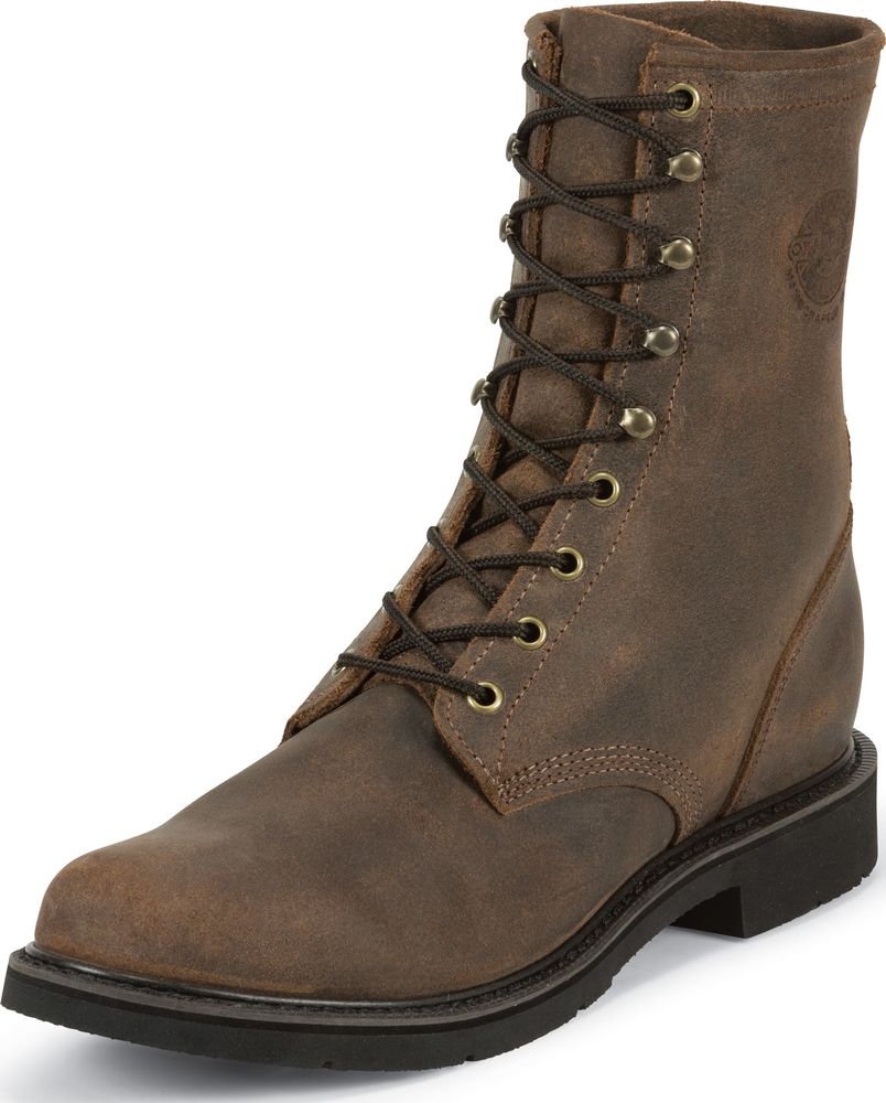 Justin Mens Justin American Tradition Steel Toe Work Boots Made In USA Brown Medium (D, M) 473 Justin Mens Justin American Tradition Steel Toe Work Boots Made In USA Brown Medium (D, M) 473