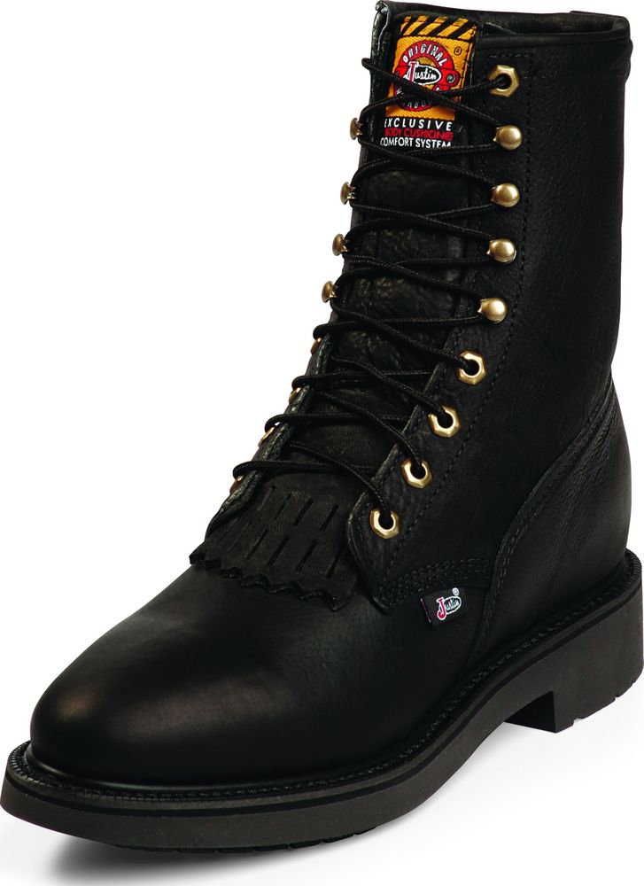 Justin Men's Work Boots Leather 8 Justin Men's Work Boots Leather 8