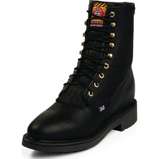 Justin Men's Work Boots Leather 8 Justin Men's Work Boots Leather 8