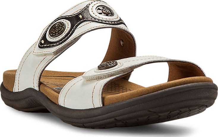 Cobb Hill Women's Cobb Hill REVSWOON Sandal by New Balance Buttons Wide W (D) White Leather CBP06WT Cobb Hill Women's Cobb Hill REVSWOON Sandal by New Balance Buttons Wide W (D) White Leather CBP06WT