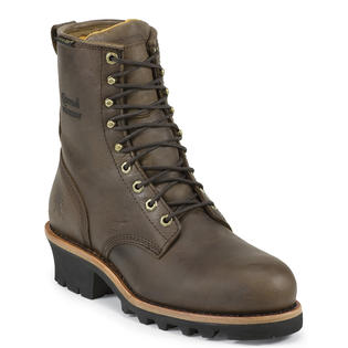 Chippewa Men's Boots Logger Waterproof Steel Toe Leather 8 Chippewa Men's Boots Logger Waterproof Steel Toe Leather 8