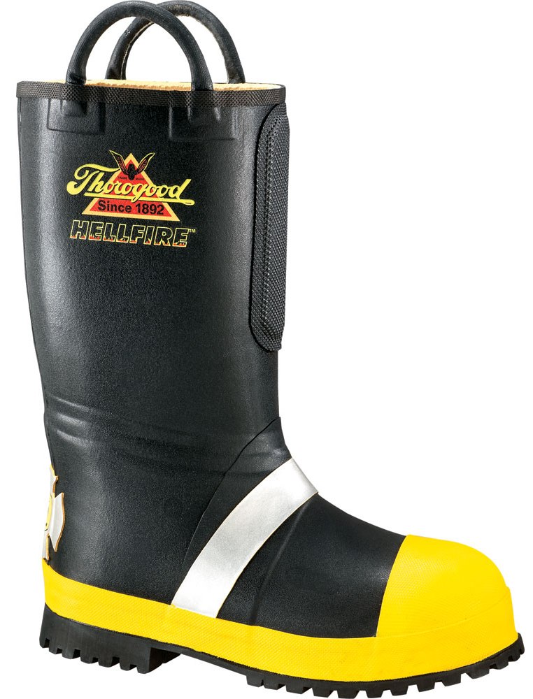 Thorogood Mens Thorogood Boot Flame Heat Resistant Black Rubber Insulated Extra-Wide (EEE) Safety Toe 807-6000 Thorogood Mens Thorogood Boot Flame Heat Resistant Black Rubber Insulated Extra-Wide (EEE) Safety Toe 807-6000