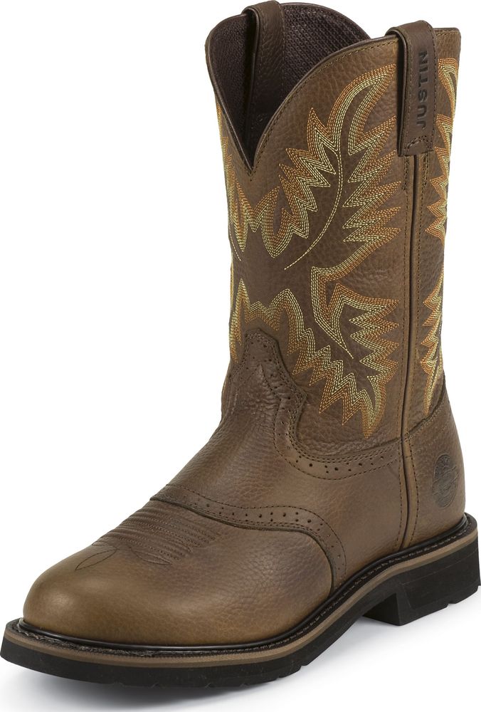 Justin Men's Justin Stampede Steel Toe Work Boots 11 Justin Men's Justin Stampede Steel Toe Work Boots 11