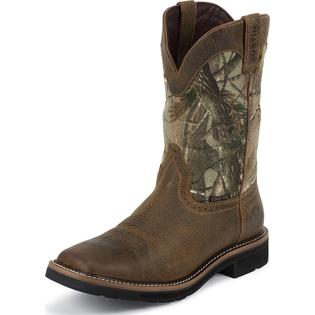 Justin Mens Justin Stampede Waterproof Camo Composition Toe Work Boots Wide (2E) WK4677 Justin Mens Justin Stampede Waterproof Camo Composition Toe Work Boots Wide (2E) WK4677