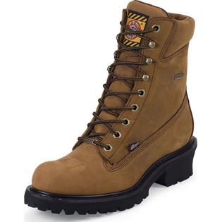 Justin Mens Justin Waterproof GORE-TEX Steel Toe Logger Work Boot Brown Wide (2E) WK612 Justin Mens Justin Waterproof GORE-TEX Steel Toe Logger Work Boot Brown Wide (2E) WK612