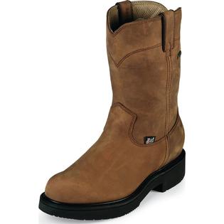 Justin Mens Gore-Tex Steel Toe Pull-On Work Boot Made In USA Brown Wide (2E) 6605 Justin Mens Gore-Tex Steel Toe Pull-On Work Boot Made In USA Brown Wide (2E) 6605