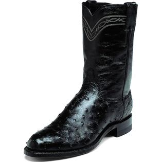 Justin Men's Black Full Quill Ostrich Western Boots Made In USA Medium (D, M) 3171 Justin Men's Black Full Quill Ostrich Western Boots Made In USA Medium (D, M) 3171