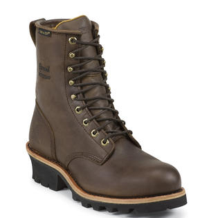 Chippewa Men's EH Waterproof Logger Steel Toe Boots Brown Leather 26379 (D, M) Chippewa Men's EH Waterproof Logger Steel Toe Boots Brown Leather 26379 (D, M)