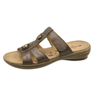 Naturalizer Naturalizer Journie Women's Slide Sandal Open Toe Nickel Alloy Leather Wide Naturalizer Naturalizer Journie Women's Slide Sandal Open Toe Nickel Alloy Leather Wide