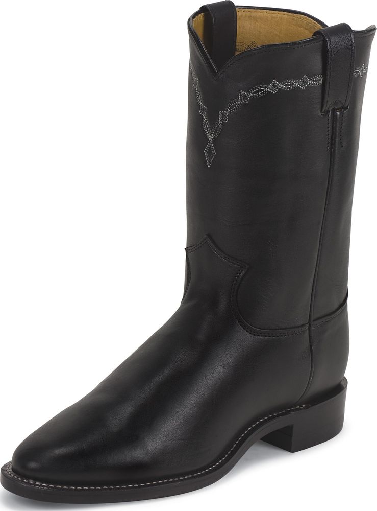 Justin Men's Justin Western Classic Roper Boots Made In USA Black Chester Narrow (B, N) 3233 Justin Men's Justin Western Classic Roper Boots Made In USA Black Chester Narrow (B, N) 3233