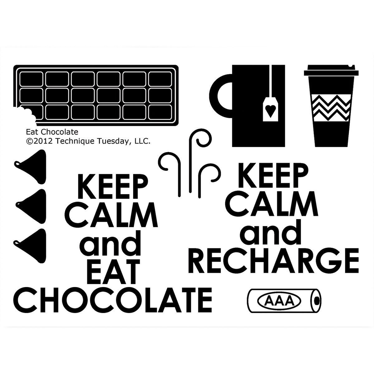 Overstock.com Technique Tuesday Clear Stamps 3"X4"-Eat Chocolate at Sears.com
