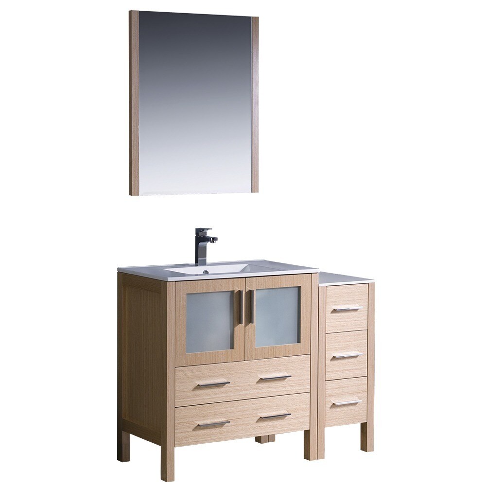 Overstock Bathroom Vanities on Overstock Com Fresca Torino 42 Inch Light Oak Modern Bathroom Vanity