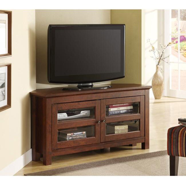 AT HOME by O 44 in. Brown Wood Corner TV Stand at Sears.com