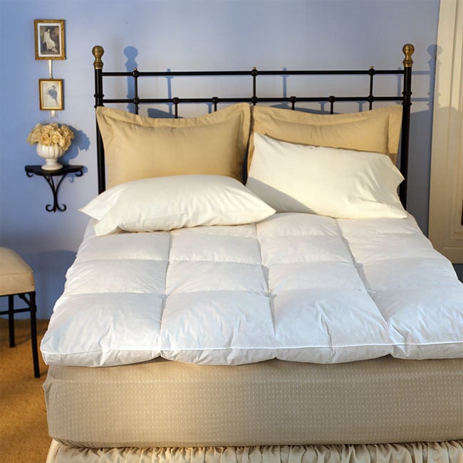 Overstock.com Luxurious Baffle Box 230 Thread Count White Goose Featherbed at Sears.com