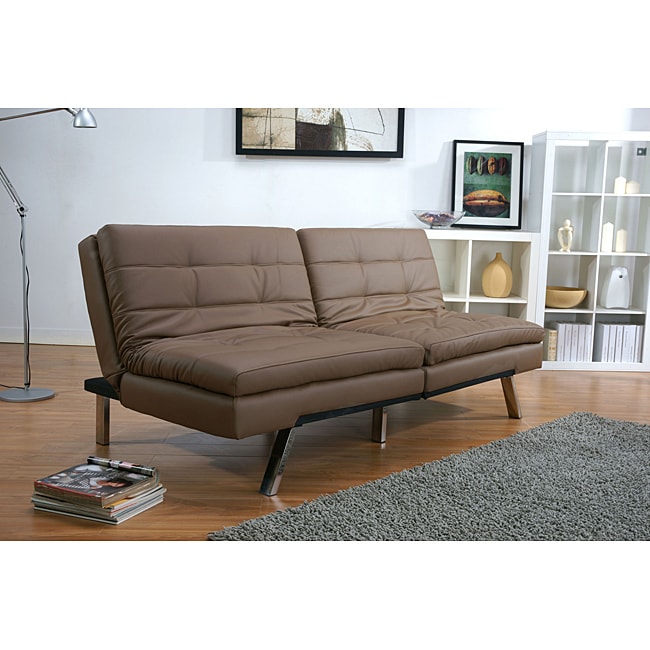 AT HOME by O Memphis Taupe Double Cushion Futon Sofa Bed at Sears.com