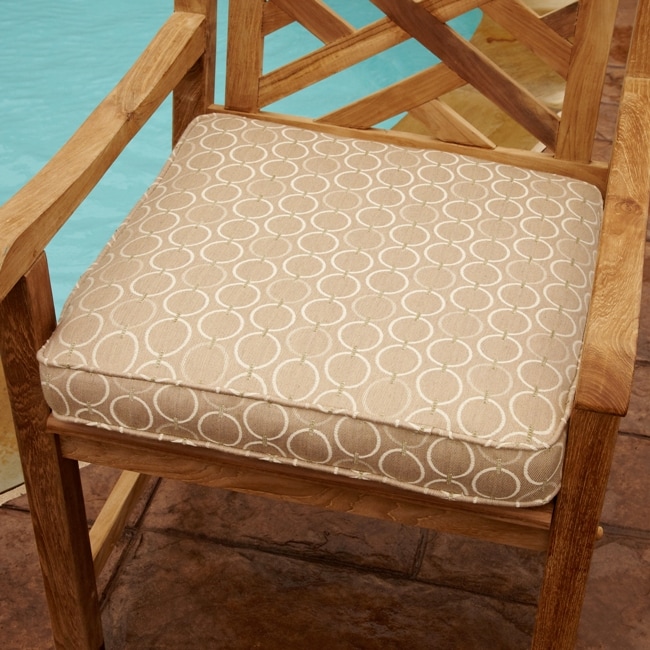 Overstock.com Clara Beige 19-inch Square Outdoor Sunbrella Chair Cushion at Sears.com