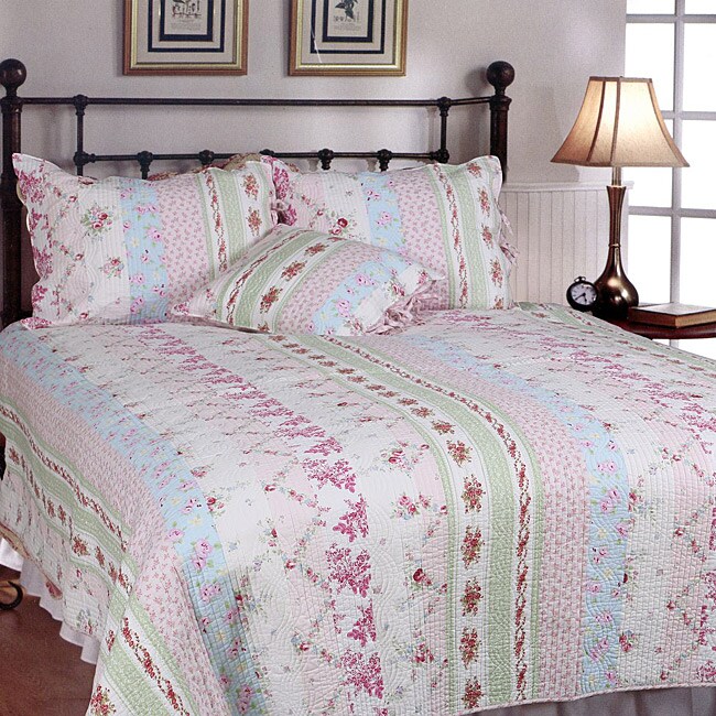 AT HOME by O Wild Rose Enchantment Patchwork Twin-size 2-piece Quilt Set at Sears.com