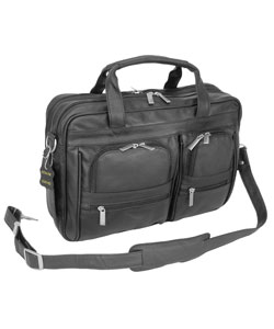 Luggage by O Amerileather Black Leather Business Briefcase at Sears.com