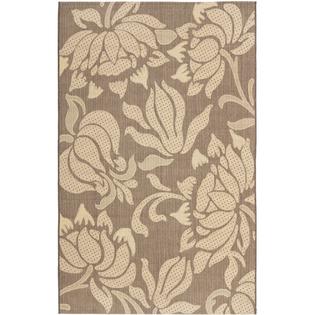 Safavieh Light Chocolate/ Cream Indoor Outdoor Rug (5'3 x 7'7) Safavieh Light Chocolate/ Cream Indoor Outdoor Rug (5'3 x 7'7)