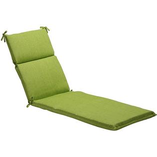 Pillow Perfect Solid Green Outdoor Chaise Lounge Cushion Pillow Perfect Solid Green Outdoor Chaise Lounge Cushion