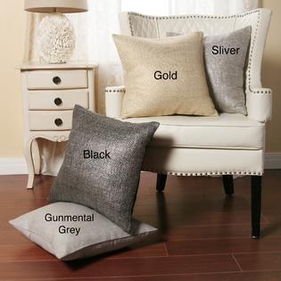 Get in on the Metallic Home Decor on a budget | Home Decor Ideas Metallic Weave 18-inch Decorative Pillows (Set of 2) Get in on the Metallic Home Decor Trend for Less