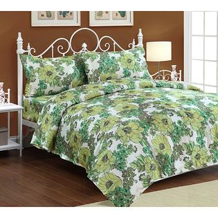 UHF 'Jardin' Satin Queen-size Sheet Set UHF 'Jardin' Satin Queen-size Sheet Set