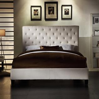 Sophie Tufted Beige Linen Queen-size Platform Bed Sophie Tufted Beige Linen Queen-size Platform Bed