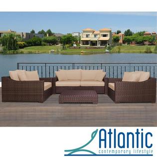 Atlantic Lexington Deluxe 4-piece Deep Seating Set with Sunbrella Atlantic Lexington Deluxe 4-piece Deep Seating Set with Sunbrella