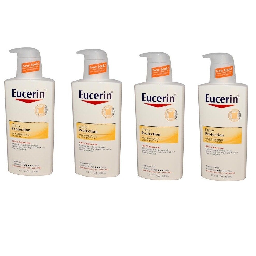 UPC 072140635978 product image for Eucerin Daily Protection 13.5-ounce Moisturizing Body Lotion (Pack of 4) | upcitemdb.com