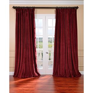 EFF Burgundy Velvet Blackout Extra Wide Curtain Panel EFF Burgundy Velvet Blackout Extra Wide Curtain Panel
