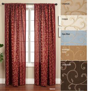 Isis Dei Isis Scroll Rod Pocket 84-inch Curtain Panel Isis Dei Isis Scroll Rod Pocket 84-inch Curtain Panel