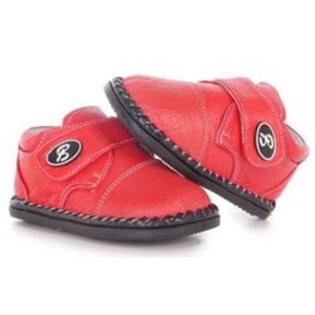 Papush Papush Red Leather Casual Walking Infant Shoes Papush Papush Red Leather Casual Walking Infant Shoes