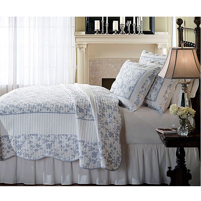 Overstock.com Jouy Toile Blue 3-piece Quilt Set at Sears.com