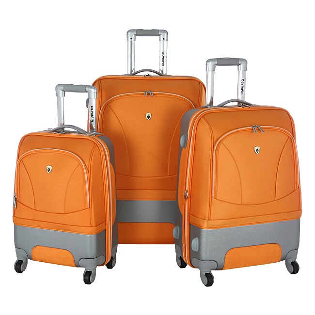 Overstock.com Olympia Majestic Hybrid Orange 3-piece Spinner Luggage Set at Sears.com