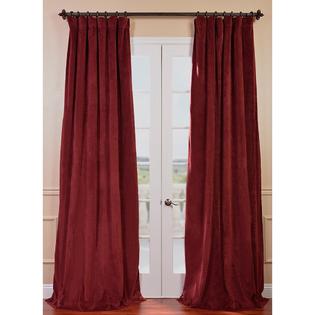 EFF Signature Burgundy Velvet Blackout Curtain Panel EFF Signature Burgundy Velvet Blackout Curtain Panel