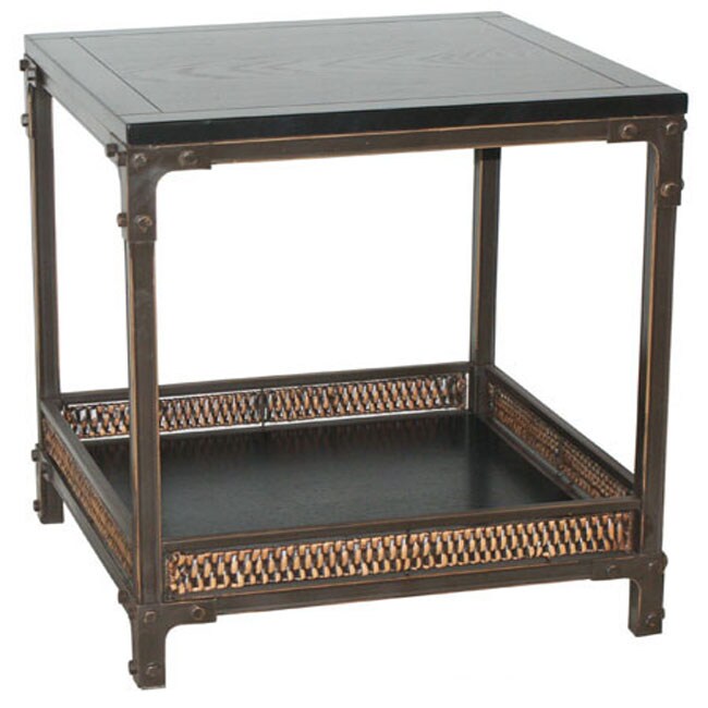 Overstock.com Bedford Wicker Accent Wood Top End Table at Sears.com