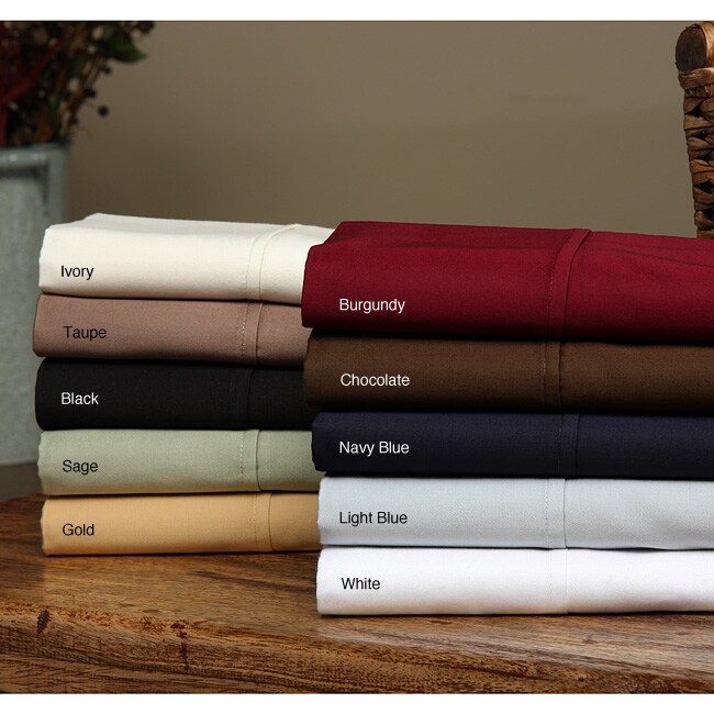 Overstock.com Egyptian Cotton 530 Thread Count Solid Sheet Set at Sears.com