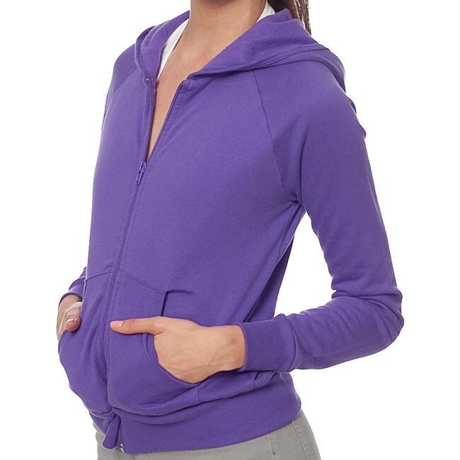 Overstock.com American Apparel Women's Purple California Fleece Zip Hoodie (Extra Small) at Sears.com