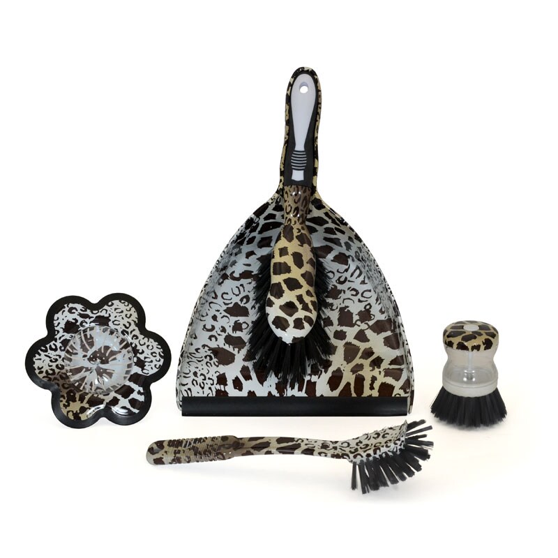 Overstock.com 4-piece Tango Leopard Household Cleaning Set at Sears.com