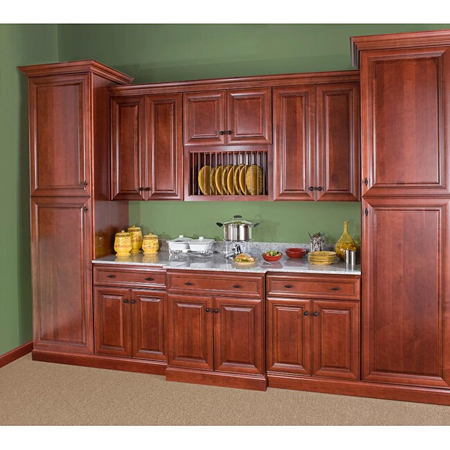Overstock.com Cherry Stain/ Chocolate Glaze 27-inch Wide Sink Base Cabinet at Sears.com