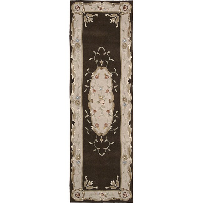 Overstock.com Hand-tufted French Empire Brown Wool Rug (2'3 x 7'6) at Sears.com