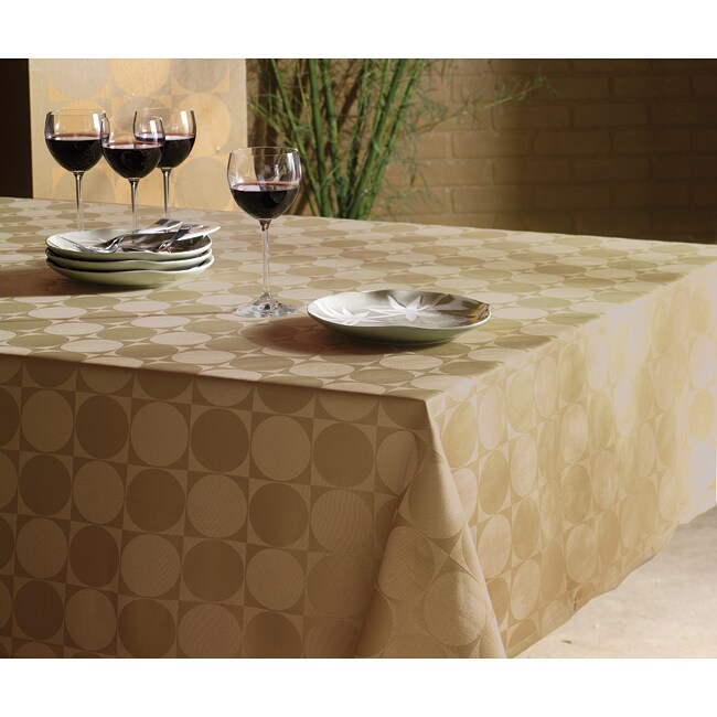 Overstock.com Metropolitan Spillproof Gold 60x104-inch Rectangular Tablecloth at Sears.com