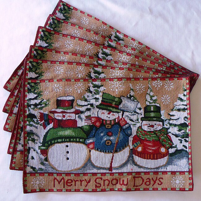 Overstock.com Tapestry Merry Snowman Place Mats (Set of 6) at Sears.com