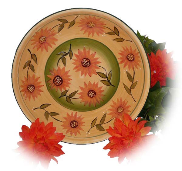 Overstock. Com Sunflower Garden Large Pasta / Salad / Fruit Bowl