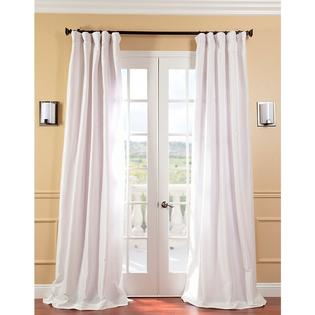 EFF Signature Cream Faux Silk Taffeta Curtain Panel EFF Signature Cream Faux Silk Taffeta Curtain Panel